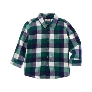 Mish Mish Boys  Game Day Flannel Shirt, Green